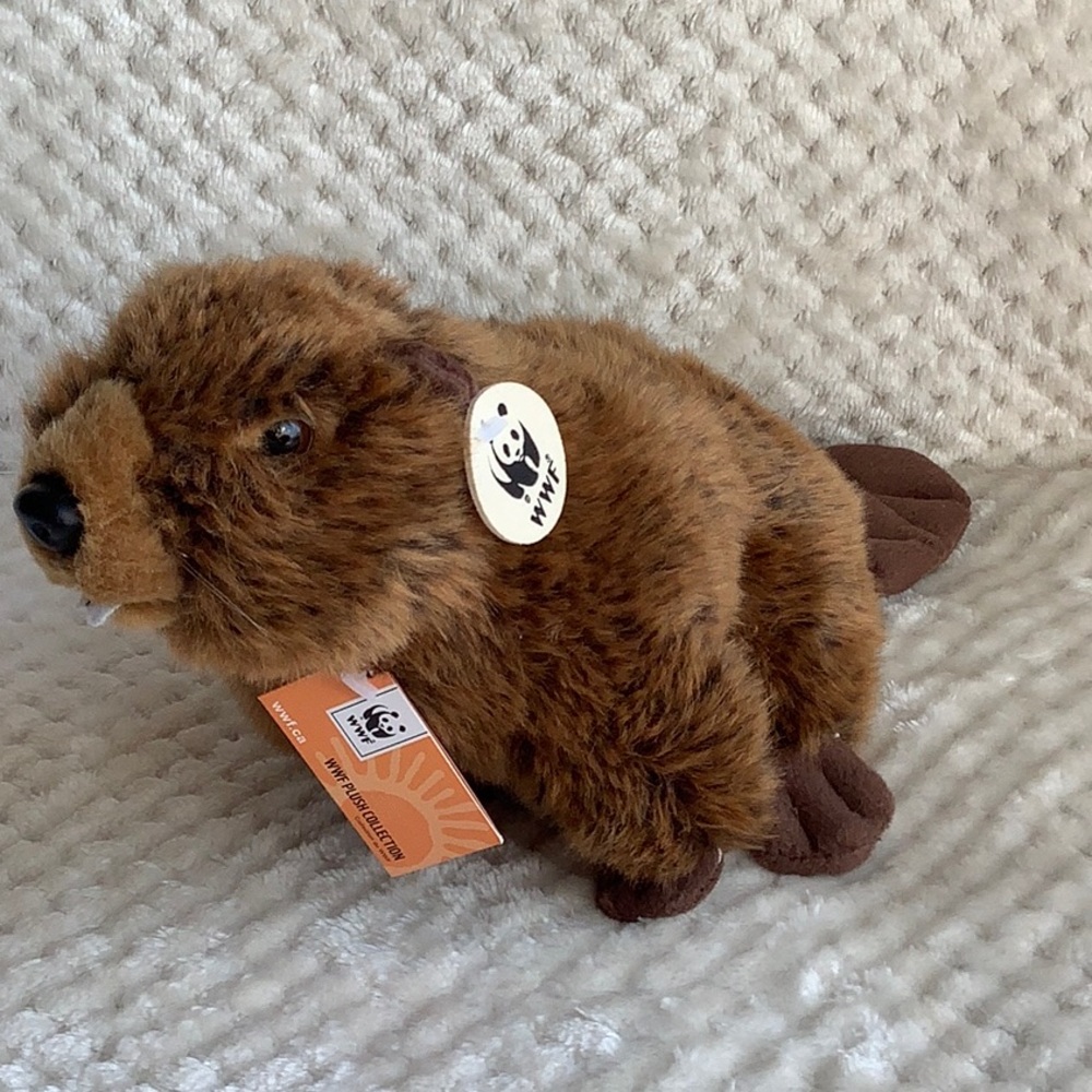 WWF Brown Beaver Stuffed Animal Plush Toy